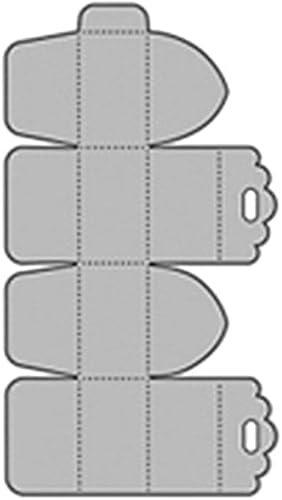 Silberfarbene Metall-Stanzschablonen, Süßigkeiten, Geschenkbox, Prägeschablone, Stanzschablone für Bastelarbeiten, Scrapbooking, Papierkarten, Kunst, Handwerk, Dekor, Stanzformen und Prägen (15,3 x von PurYupearl