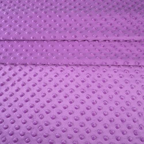 DOT – flauschiger Plüschstoff mit Noppen, Fleece, Meterware - Violett von Pure Textilien