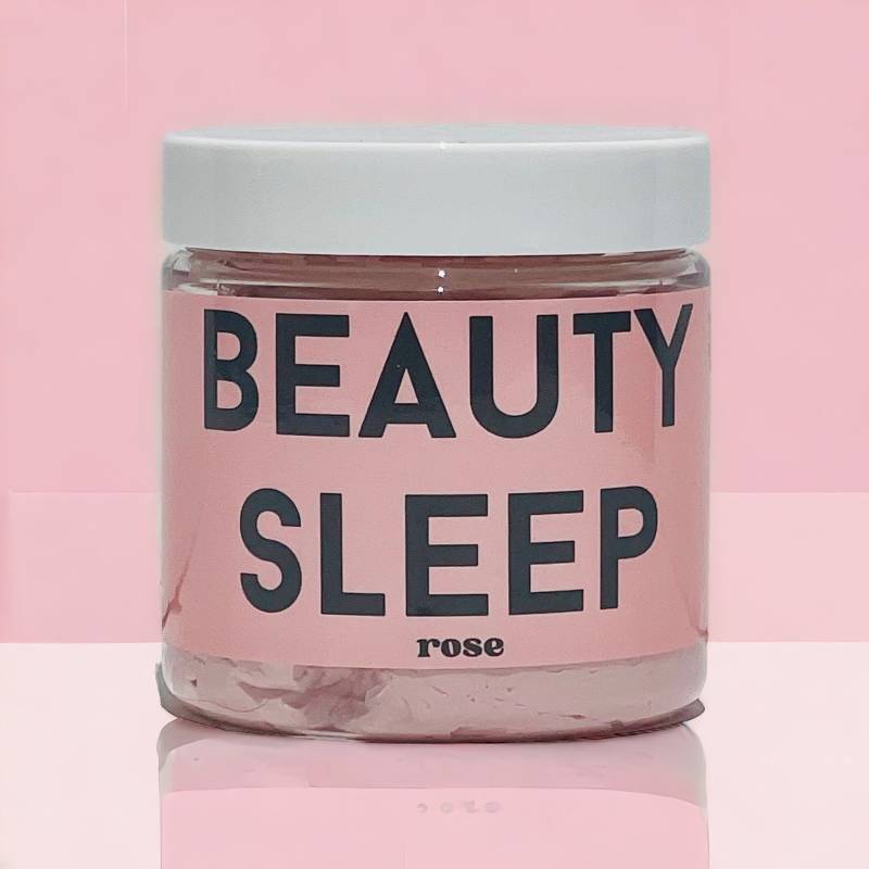 Beauty Sleep Rose Gesichtsmaske - Peeling Feuchtigkeitsspendende, Fettige/Normale Haut, Rosa Maske von Puredropwellness