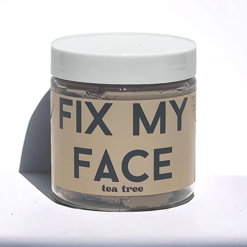 Fix My Face Teebaum Gesichtsmaske - Natürlich, Feuchtigkeitsspendend, Tiefenrein, Fette/Normale/Trockene Haut, Hautpflege, Abwaschbar, Vegan von Puredropwellness