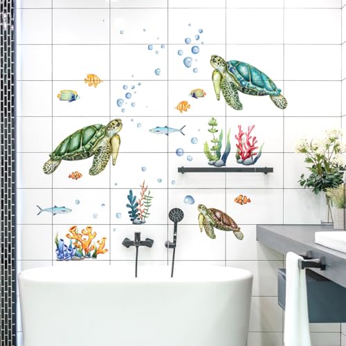 Purekay Wandtattoo Unter dem Meer Qualle Meeresschildkröte Seetang Wandaufkleber Fische Korallen Bordüre Kinderzimmer Babyzimmer Badezimmer Wanddek Purekay Wandtattoo Unter dem Meer Qualle Meeresschildkröte Seetang Wandaufkleber Fische Korallen Bordüre Kinderzimmer Babyzimmer Badezimmer Wanddek von Purekay