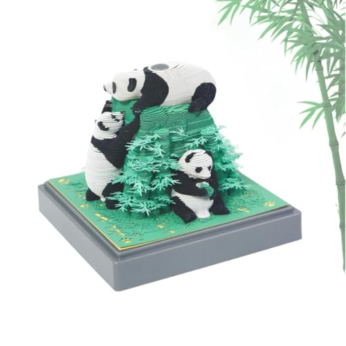 3D-Haftnotizen, 3D-Notizblock, Kunstblöcke, Papierskulptur, Panda, 3D-Haftnotizen, dreidimensionale Silhouetten-Haftnotizen, Papierskulptur, Schreibtischdekoration, Büro-Desktop-Haftnotizen von Purelivdea