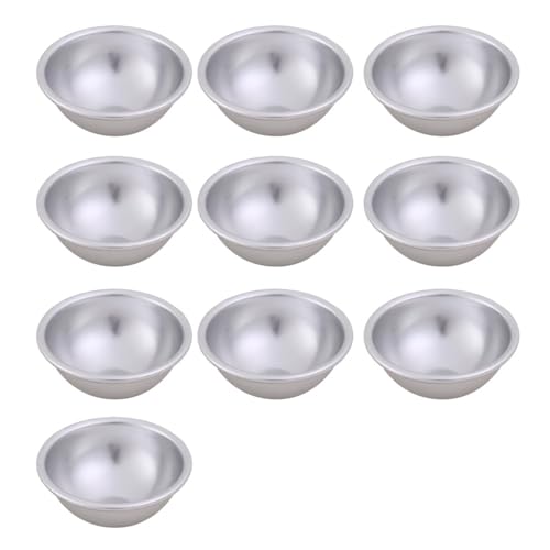 Pvnoocy 10 Stück Bath Bomb Molds,Multifunktional Badekugelformen 4.5cm Sicher Badebomben Formen Set aus Aluminium für Hausgemachte Badebomben Cupcakes von Pvnoocy