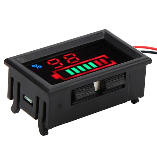 Batteries Pannungs Messer, LED-Display, Batterie Kapazitäts Prüfung mit Präzisions Prüfung, Ideal für Auto, Motorräder, Fahrräder, Power Bank (Lithiumbatterie 60V) von Pwshymi