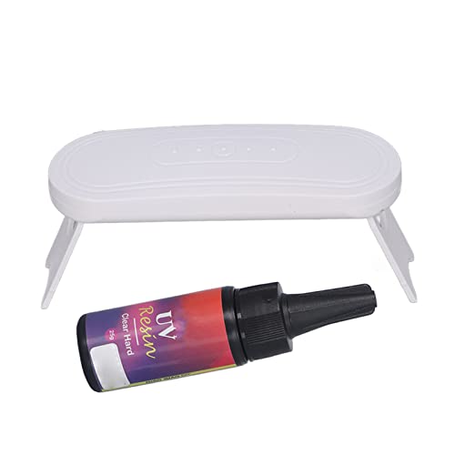 UV-Harz-Kit Aushärtungslampe 25 G UV-Kleber-Set für die Schmuckherstellung, Handyhüllen, Bastelarbeiten für DIY-Anfängergeschenke(Rotes Etikett) Bondingadhesives von Pwshymi