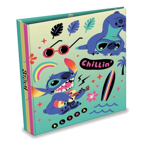 Disney Lilo und Stitch Ringbuch (Acid Pops Design) A4 Ringbuchordner Lilo und Stitch Geschenke für Mädchen, Jungen, Männer und Frauen von Pyramid International