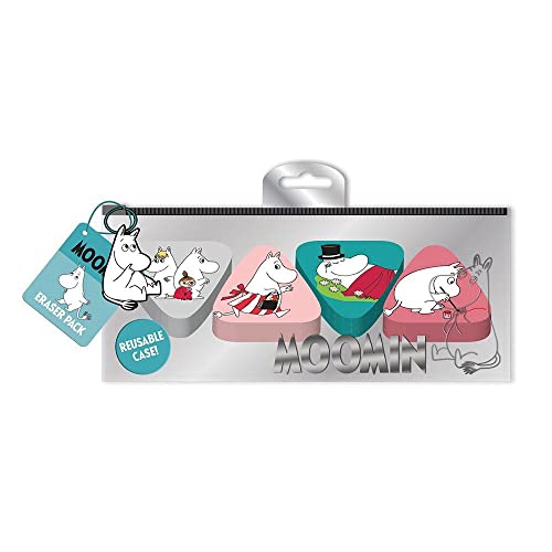 Pyramid Europe Moomin Radierer-Set 4teilig (Moomin Character Designs) - Offizielles Lizenzprodukt von Pyramid International