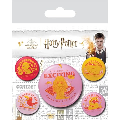 Pyramid Harry Potter Witzige Hexerei Abzeichen 5-teiliges Set, mehrfarbig von Pyramid International