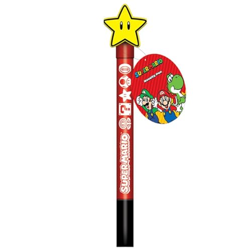 Pyramid International Super Mario Stift mit drehendem Aufsatz (Super Star Design) Spinning Topper Pen, Kugelschreiber, Geschenk für Fans - Offizielles Nintendo Lizenzprodukt von Pyramid International
