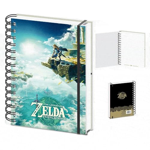 The Legend of Zelda - Tears of the Kingdom Notizbuch (Hyrule Skies Design), DIN A5-Ringbuch mit hochwertigem 3D-Lentikulareinband – offizielles Merchandise von Pyramid International