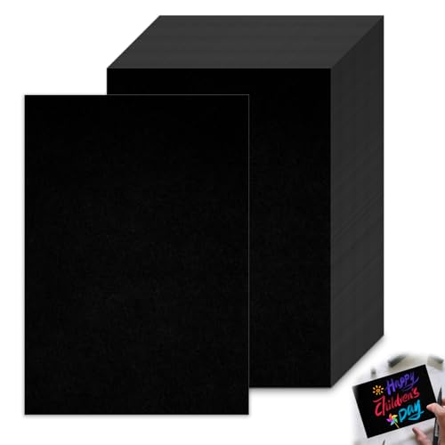 120 PCS Postkarten Blanko Schwarz 14.8x10.5cm 300g/m² Blanko Karten zum Selbstgestalten A6 Papier Blank Cards für DIY Klappkarten Blanko,Hochzeitseinladungen Einladungskarten,Kärtchen zum Beschriften von Pyroclasia