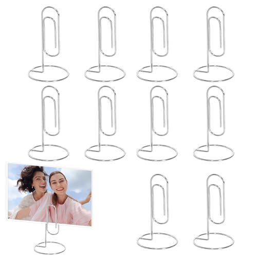 Foto-Clips, Desktop-Foto-Clip, Foto-Halter, 10 Stück, Kreativer, Einfacher Desktop-Foto-Clip Aus Vertikalem Metall, Galvanisierte Geometrische Visitenkarten-Clip, Nordische Büroklammer Papiernotizen von Pzuryhg