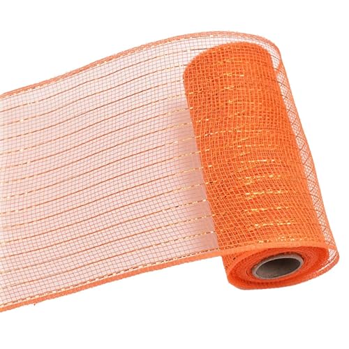 Pzuryhg Halloween-Deko-Mesh-Rollen, 26 x 7 cm, Poly-Mesh-Bandrolle, kreative Netz-Rollen, dekoratives Deko-Mesh-Band für Halloween-Weihnachtsschleifen, Kränze, Basteln, Verpacken von Pzuryhg