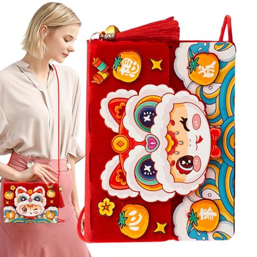 Pzuryhg Year of the Snake Kids Craft Kit | Handicraft Bag Making Set for Little Girls & Boys | Crochet Shoulder Bag Art Set | Sewing Craft for Kids Ages 3+ | Fun Craft Activity von Pzuryhg