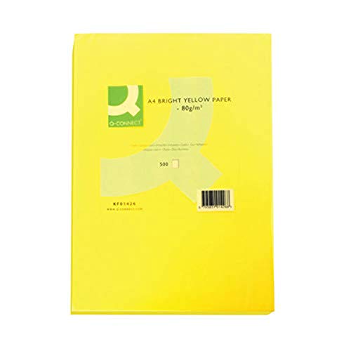 Q-CONNECT Kopierpapier bunt A4 80 GSM 1 Ries Bright Yellow von Q-Connect