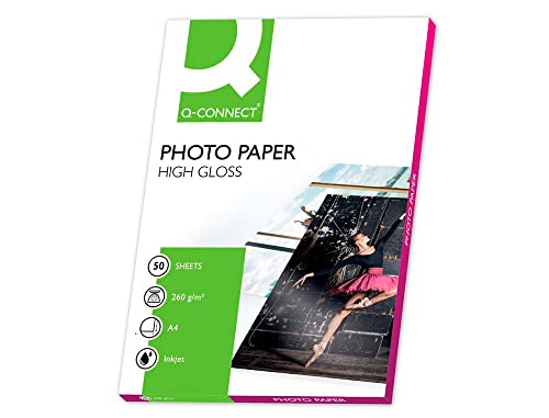 Q Connect 260 gsm A4 Hochglanzfotopapier (50 Stück) von Q-Connect