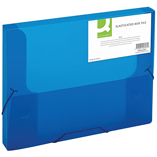 Q-Connect KF02307 Heftmappen und Sammelmappen Heftbox A4 transluzent blau von Q-Connect