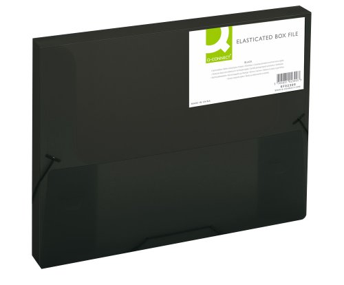 Q-Connect KF02309 Heftmappen und Sammelmappen Heftbox A4 transl.schwarz von Q-Connect