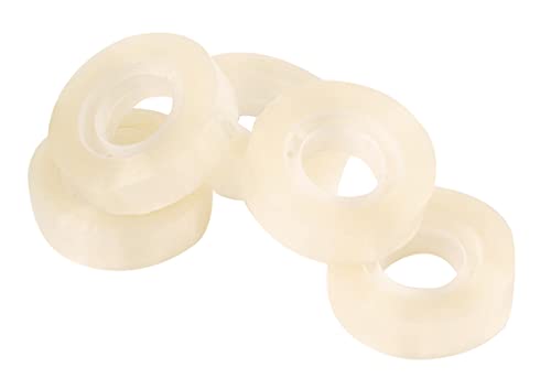 Q-Connect KF17489 Transparentes Klebefilm Klebeband / 8 Rollen / 18 mm x 10 m/für Schule, Heim und Büro von Q-Connect