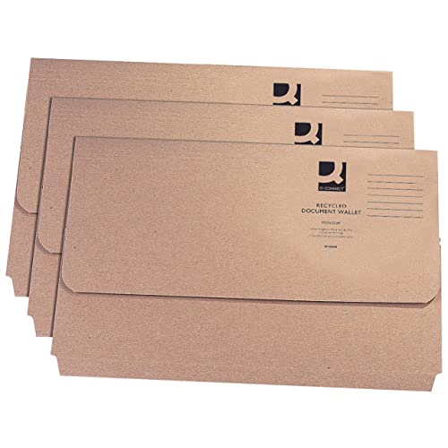 Q-Connect KF26090 Dokumentenmappe recyceltes Kraft-Papier von Q-Connect