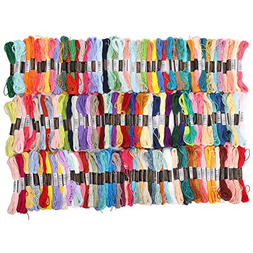 150 Stück Mehrfarbiger Kreuzstichfaden, Baumwoll-Nähgarnkern, Regenbogen-Stickgarn, Geeignet Für Verschiedene Bastelprojekte von QANYEGN