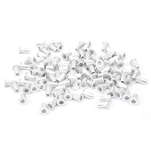 QANYEGN 100 Stück Nietmuttern, Zugnietmuttern aus Aluminium, Nietmuttern Mit Flachem Kopf, Muttern Mit Vertikalem Gewindeeinsatz, Zubehör Für Möbelbeschläge(M10*100pcs) von QANYEGN