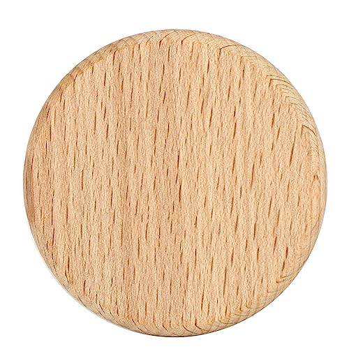 QANYEGN 50 Stück Runde Holzkreise, Runde Naturholzscheiben, Unlackierte Runder Scheiben 6cm Durchmesser, Blanko Holzplatten als HEIMWERKEN Dekoration, Untersetzer und Handwerk Malerei von QANYEGN