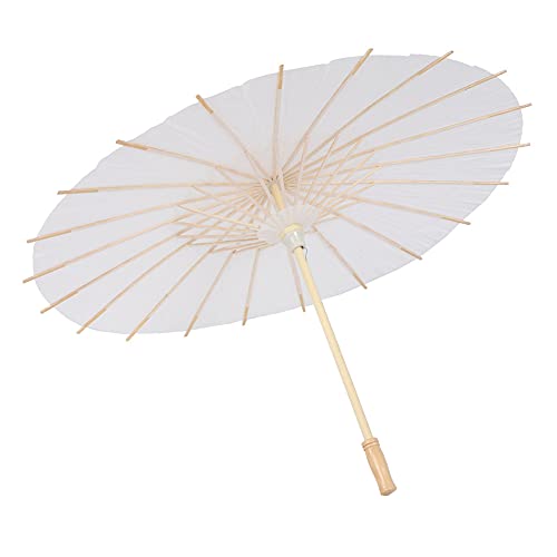 QANYEGN Weißer Papierschirm, Sonnenschirm, 4 Größen, Wasserdichter Papierschirm, Für Hochzeit, Party-Dekoration(59cm) von QANYEGN