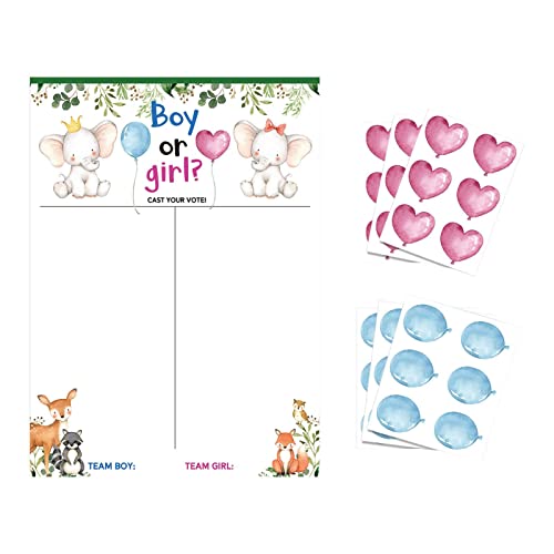 QARIDO Gender Reveal Voting Board, He or She Gender Reveal Poster, Baby Vote Game Gender Reveal Poster für Babyparty Party von QARIDO