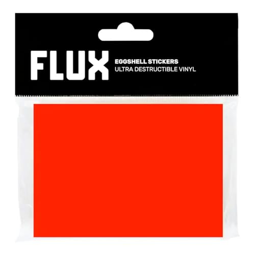 QBIX Flux Eierschalen-Aufkleber – Ultra zerstörbares Vinyl – 50 Stück (rot) von QBIX