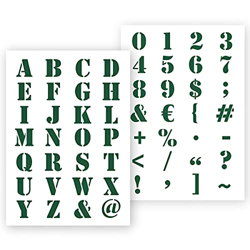 QBIX Letter stencil Industrial - Alphabet stencil with letters and numbers - Letter height 4 cm von QBIX