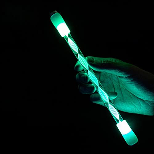 QCSTORE Illuminated Spinning Pen, Drehen Pen 7 Farben LED Rolling Finger Rotationsstift Drehen Stift Beleuchteter Anti-Rutsch Dekompression Schlagstift LED Walzfinger Rotierend Kugelschreiber von QCSTORE