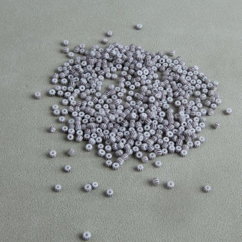 QDMHA 3000/9000 Stück 3 mm 4 mm blau-weiß gestreifte Glasperlen, bunte tschechische Rocailles für DIY-Schmuck, Armbänder, Halsketten, Kunsthandwerk von QDMHA