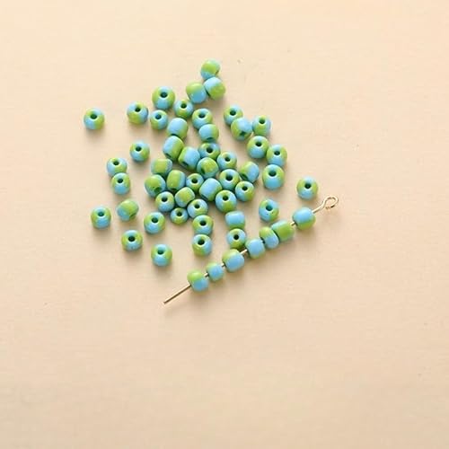 QDMHA 650/1200/3200 Stück 3 mm gestreifte Glas-Rocailles, bunte tschechische Glasperlen für DIY-Schmuckherstellung, Kunsthandwerk, handgefertigte Accessoires von QDMHA