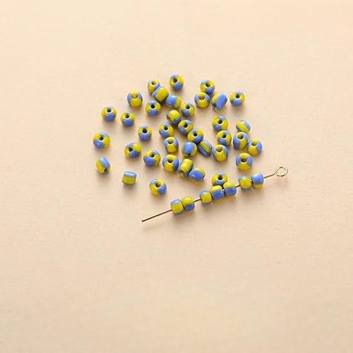 QDMHA 650/1200/3200 Stück 3 mm gestreifte Glas-Rocailles, bunte tschechische Glasperlen für DIY-Schmuckherstellung, Kunsthandwerk, handgefertigte Accessoires von QDMHA