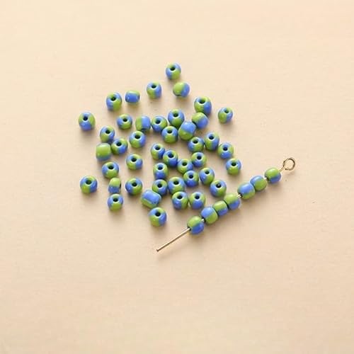 QDMHA 650/1200/3200 Stück 3 mm gestreifte Glas-Rocailles, bunte tschechische Glasperlen für DIY-Schmuckherstellung, Kunsthandwerk, handgefertigte Accessoires von QDMHA