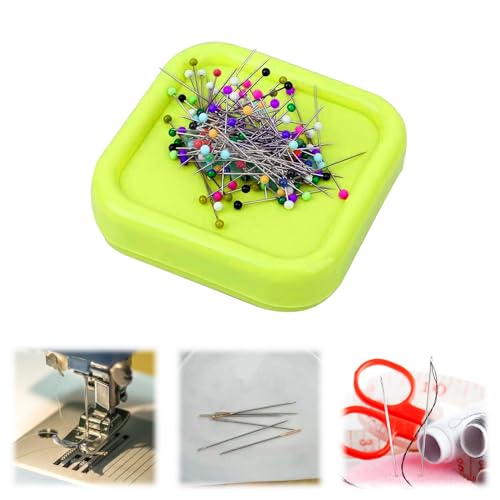 QEEROYO Magnetic Sewing Needle Cushion, Magnetic Pin Cushion, Magnetische Nähen Nadelkissen, Magnetische Aufbewahrungsbox Nadelkissen, Magnetnadelkissen, Magnet Nadelkissen, Nähzubehör,Grün von QEEROYO