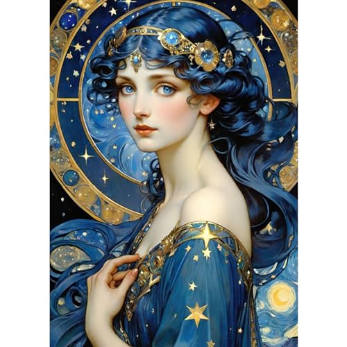 QENSPE 5D Vintage Diamond Painting Set für Erwachsene, Diamond Painting Griechische Göttin Diamond Art Malerei DIY Kristall Strass Diamant Kunst Handwerk für Anfänger Home Wand Dekor 30x40 cm von QENSPE