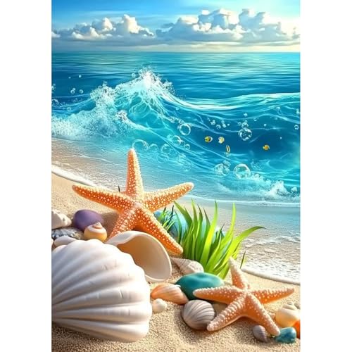 QENSPE Meer Seestern Diamond Painting, Cartoon Diamonds Art Set Erwachsene, 5D Diamant Malerei DIY Diamants Kunst Handwerk für Haus Zimmer Wand Dekor 30x40cm QENSPE Meer Seestern Diamond Painting, Cartoon Diamonds Art Set Erwachsene, 5D Diamant Malerei DIY Diamants Kunst Handwerk für Haus Zimmer Wand Dekor 30x40cm von QENSPE