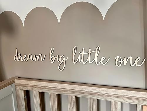 QENWWENG Dream Big Little One Schild, Traum-Wanddekoration, Kinderzimmer aus Holz für Kinderzimmer über Kinderbett, Jungenzimmer, Büro, Zuhause, Wandkunst, Babyparty, Geschenk QENWWENG Dream Big Little One Schild, Traum-Wanddekoration, Kinderzimmer aus Holz für Kinderzimmer über Kinderbett, Jungenzimmer, Büro, Zuhause, Wandkunst, Babyparty, Geschenk von QENWWENG