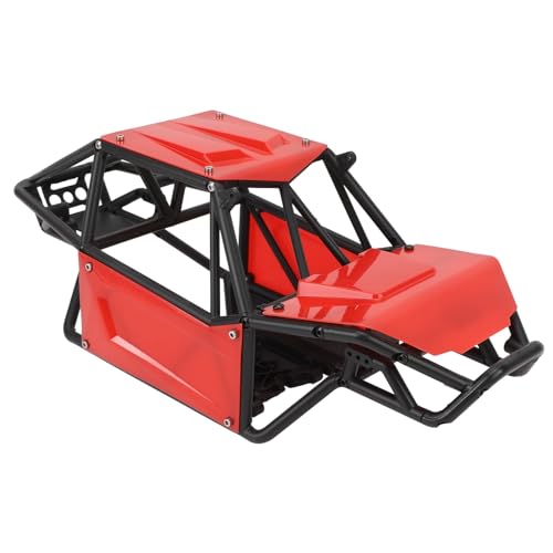 QERLONG RC Nylon Roll Cage Body Shell Upgrade Teil für axiale SCX10 II 90046 UTB10 Capra 1/10 RC Crawler (Red) von QERLONG