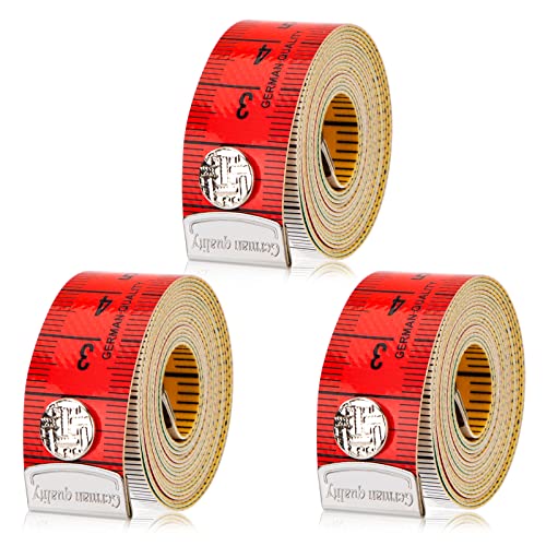 Schneidermaßband Maßband zum Nähen weiches Doppelskala 150 cm/60 Inch Bandmaß mit Knopf, Körper-und Umfangmaßband (3 Stück) von QH-Shop
