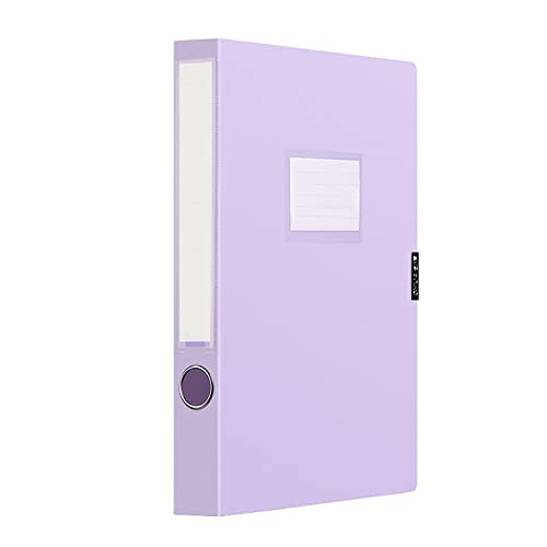 QHL Amazon Marke - Ordner DIN A4 7.5 cm Violett Ringbuch PVC Aktenordner Rückenbreite Büroordner Dokumenten-Mappen, 320x238x75mm von QHL