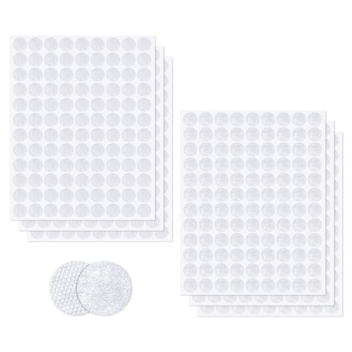 1296 Stück Klettpunkte Selbstklebend, 648 Paar 10mm Klettverschluss Selbstklebend, Self Adhesive Rund Doppelseitige Klebepunkte, Klett Punkte Klebend, Self Adhesive Klettklebepunkte von QHSXMQ