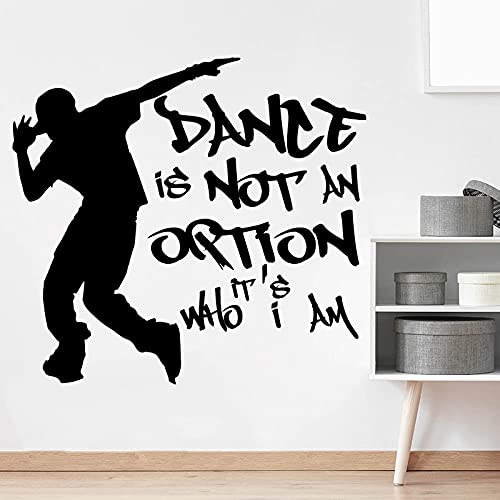 QIANGTOU Modern Street Dance Hip Hop Wandaufkleber Boy Room Kindergarten Breakdance inspirierend Zitat Wandtattoo Schlafzimmer Vinyl Decor 78x73cm von QIANGTOU