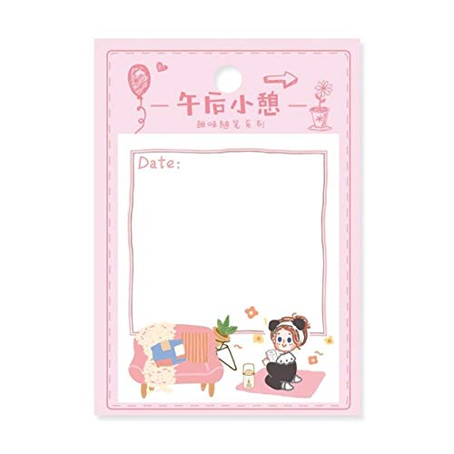 30 Blatt niedliche Zeichentrickfigur Memo Pad Papier Haftnotizen Planer Aufkleber Kawaii Briefpapier Papeleria Office School Supplies, E. von QIANHUA