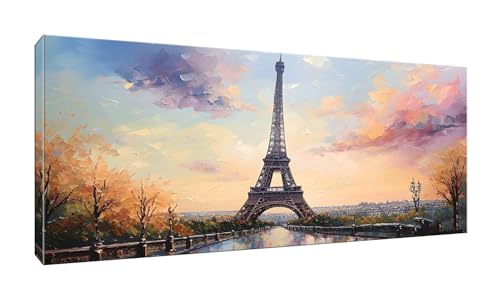 5D Diamant Painting Bilder, Diamond Painting Paris Eiffelturm, Diamond Painting Set für Erwachsene und Kinder, DIY Mosaikherstellung, Diamant Malerei für Haus Dekor, Weihnachten Geschenk 80x160 cm K-7 von QIANLUOO