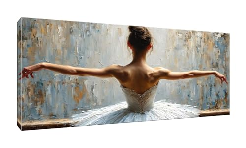 5D Diamond Painting Erwachsene Kinder, Diamond Painting Bilder Ballett für Mädchen Diamond Painting Zubehor, DIY Groß Full Drill Crystal Art Basteln, für Wohnzimmer/Schlafzimmer Wanddeko 70x140 cm K-9 von QIANLUOO