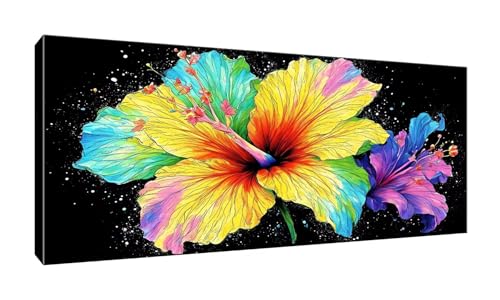 5D Diamond Painting Erwachsene Kinder, Diamond Painting Bilder Farbe in Blumen Diamond Painting Zubehor, DIY Groß Full Drill Crystal Art Basteln, für Wohnzimmer und Schlafzimmer Wanddeko 40x80 cm K-56 von QIANLUOO