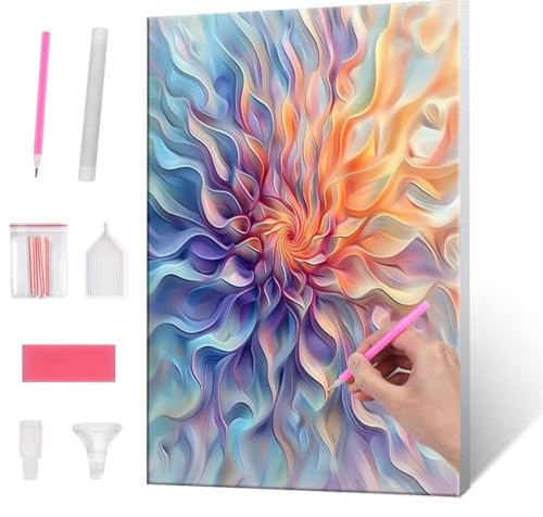 Diamond Painting Erwachsene, Diamant Painting Bilder Flowers and plants 5D DIY Diamant Malerei Stickerei Kunsthandwerk Set Geeignet Als Geschenk, Zur Entspannung und Als Wanddeko 35x50cm J-373 von QIANLUOO